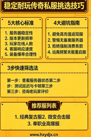 稳定耐玩传奇私服挑选技巧_2026 年实测 100% 避坑指南
