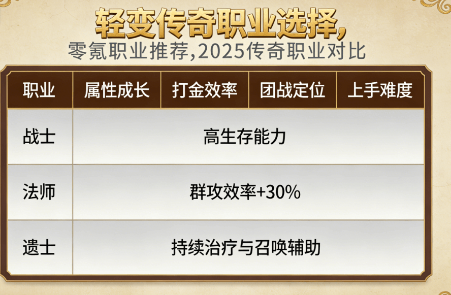 2025轻变传奇sf全攻略：职业选择+成长路线+团战技巧，新手少走90%弯路