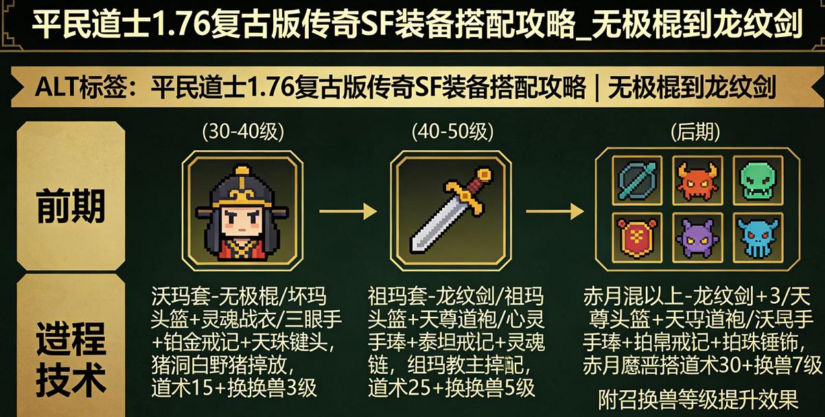 传奇 SF1.76 复古版最佳装备搭配：平民 (土豪)两套方案