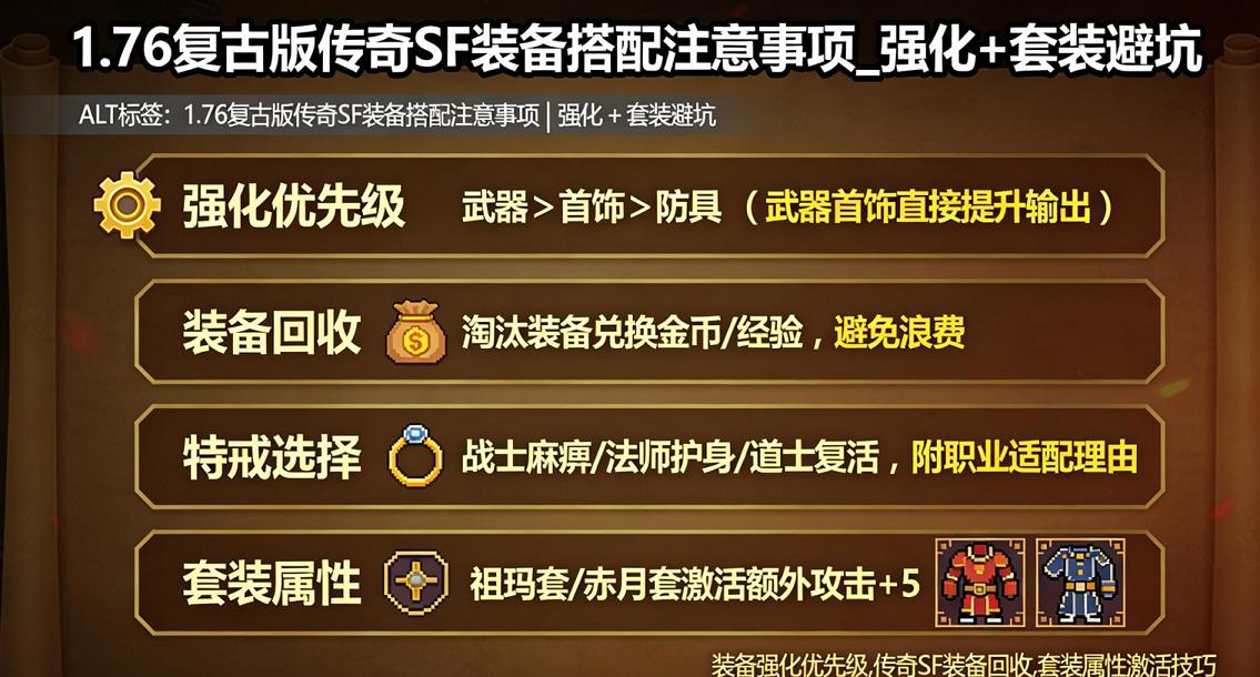 传奇 SF1.76 复古版最佳装备搭配：平民 (土豪)两套方案