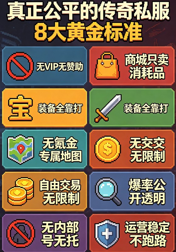 真正公平的传奇私服有哪些特点?2026 年实测 8 大黄金标准 真正公平的传奇私服有哪些特点?2026 年实测 8 大黄金标准
